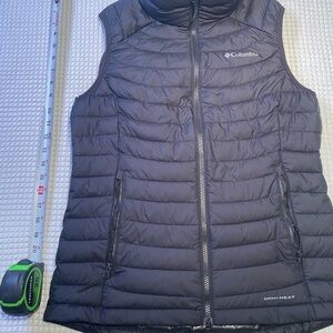 Columbia Black Quilted Vest with Omni-Heat